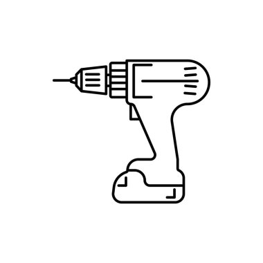 matkap simgesi. grafik ve web tasarım koleksiyonu logo vektör illüstrasyonu için delme sembolü şablonu