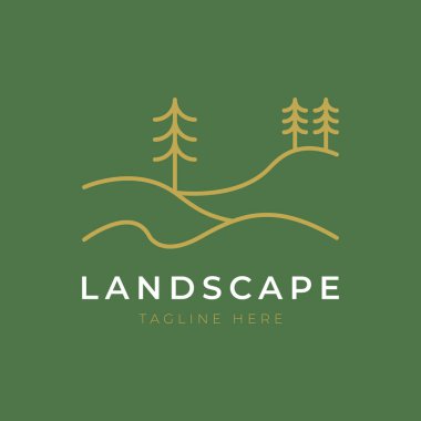 Pine Hill logo vektör illüstrasyonu