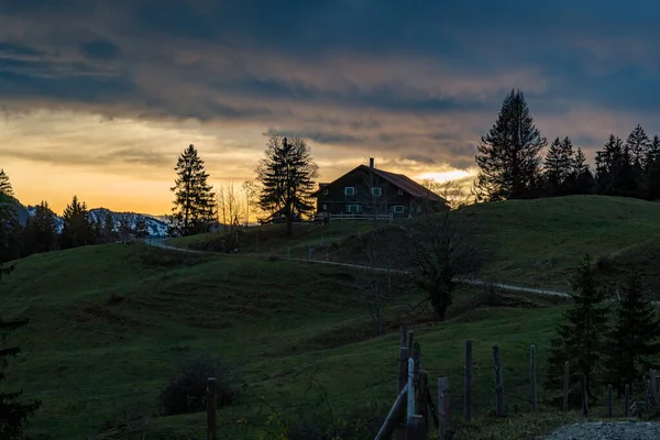 Caminhada Outono Colorida Perto Immenstadt Allgau — Fotografia de Stock