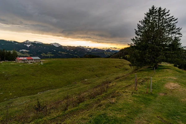 Barevná Podzimní Túra Immenstadtu Allgau — Stock fotografie