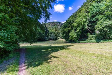 Constance Gölü 'ndeki Sipplingen yakınlarında harika manzaralı ve gizemli vadilerle muhteşem bir yürüyüş.