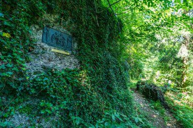 Heiligenberg 'deki güzel Constance Gölü' nün panorama yolu boyunca