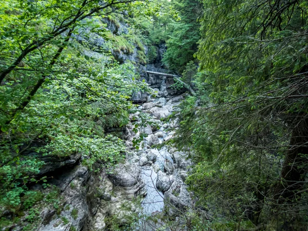 Starzlachklamm Μεταξύ Burgberg Και Sonthofen Κοντά Στο Grunten Στο Allgau — Φωτογραφία Αρχείου