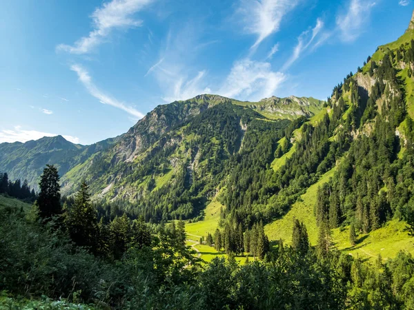 Φανταστική Πανοραμική Πεζοπορία Από Nebelhorn Κατά Μήκος Του Laufbacher Eck — Φωτογραφία Αρχείου