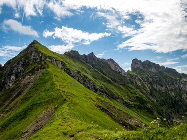 Nebelhorn 'dan Schneck, Hofats ve Oytal üzerinden Laufbacher Eck boyunca fantastik panoramik yürüyüş