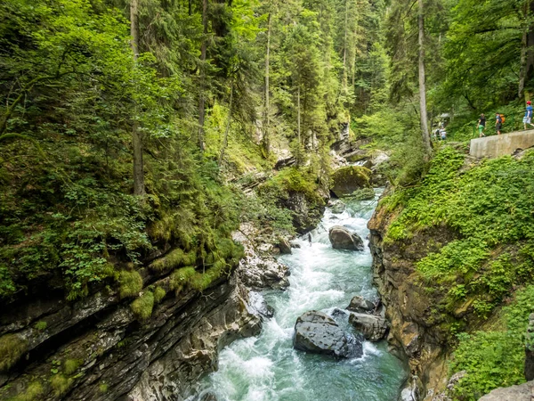 Breitachklamm Nejhlubší Skalní Kaňon Evropě Oberstdorfu Kleinwalsertal — Stock fotografie