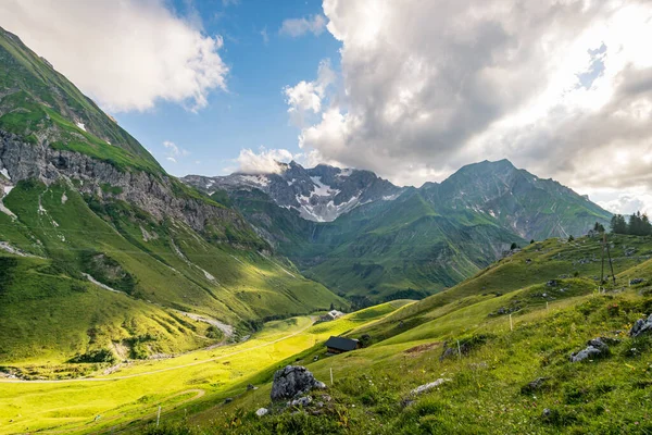 Fantastic Hike Beautiful Lechquellen Mountains Warth Schrocken Bregenzerwald Vorarlberg — Stock Photo, Image