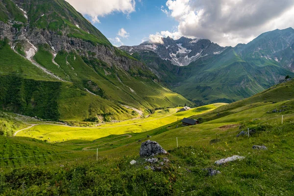 Fantástica Caminata Las Hermosas Montañas Lechquellen Warth Schrocken Bregenzerwald Vorarlberg —  Fotos de Stock