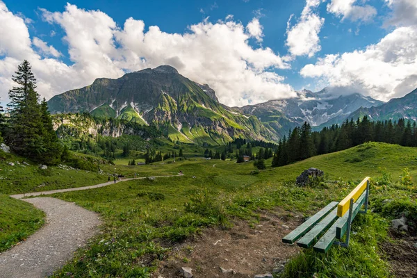 아름다운 Lechquellen Mountains 보르아를 베르크 Warth Schrocken Bregenzerwald — 스톡 사진