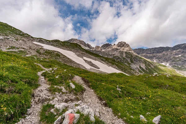 Lech Warth Bludenz Yakınlarındaki Vorarlberg Avusturya Daki Lechquellen Dağları Nda — Stok fotoğraf