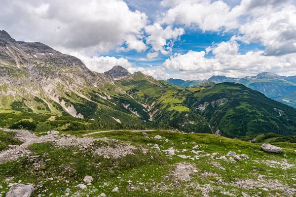 Traumhafte Wanderung Den Lechquellen Vorarlberg Österreich Bei Lech Warth Bludenz — Stockfoto