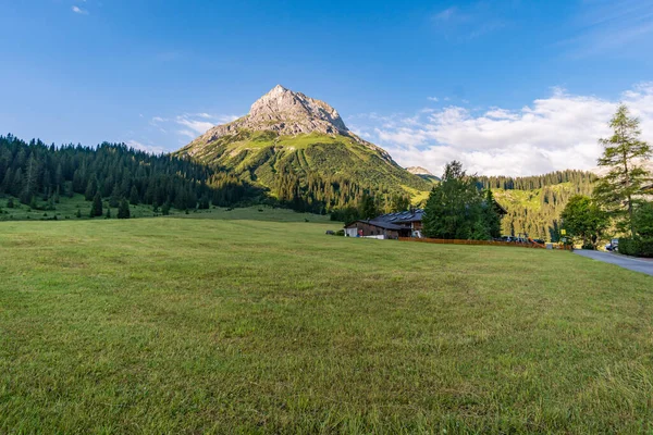 Randonnée Fantastique Dans Les Monts Lechquellen Dans Vorarlberg Autriche Près — Photo