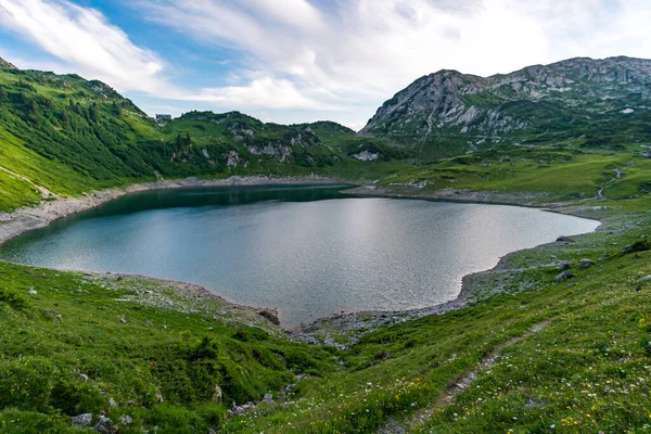 Fantástica Caminata Las Montañas Lechquellen Vorarlberg Austria Cerca Lech Warth —  Fotos de Stock