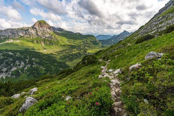 Fantastic Hike Lechquellen Mountains Vorarlberg Austria Lech Warth Bludenz — Stock Photo, Image