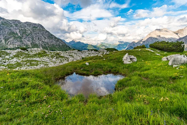 Fantastic Hike Lechquellen Mountains Vorarlberg Austria Lech Warth Bludenz — Stock Photo, Image