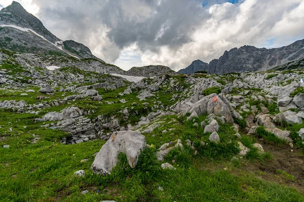 Fantasztikus Túra Lechquellen Hegységben Vorarlberg Ben Ausztria Lech Warth Bludenz — Stock Fotó