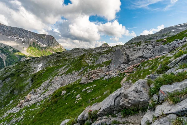 Fantástica Caminata Las Montañas Lechquellen Vorarlberg Austria Cerca Lech Warth —  Fotos de Stock