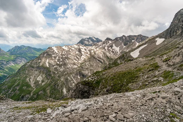 Fantasztikus Túra Lechquellen Hegységben Vorarlberg Ben Ausztria Lech Warth Bludenz — Stock Fotó