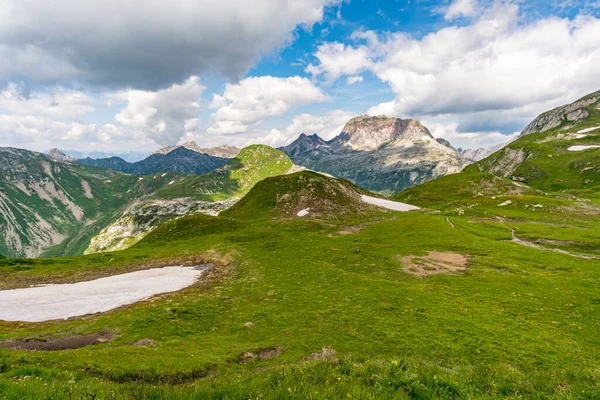 Traumhafte Wanderung Den Lechquellen Vorarlberg Österreich Bei Lech Warth Bludenz — Stockfoto