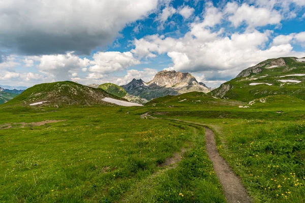 Fantástica Caminata Las Montañas Lechquellen Vorarlberg Austria Cerca Lech Warth —  Fotos de Stock