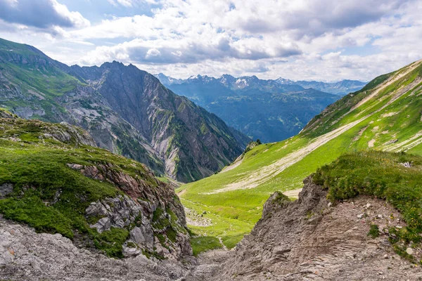 Fantástica Caminata Las Montañas Lechquellen Vorarlberg Austria Cerca Lech Warth — Foto de Stock