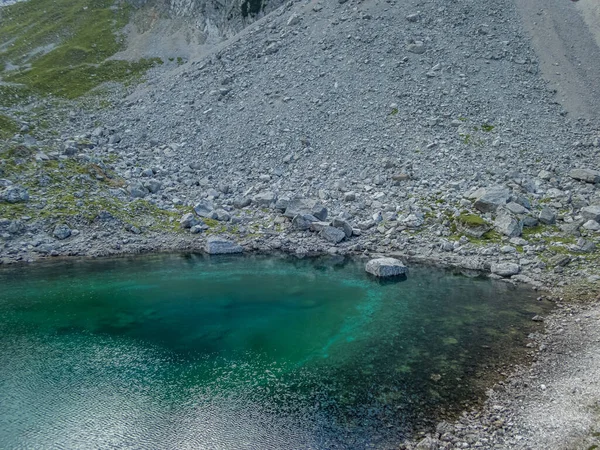 Fantastica Escursione Seebensee Drachensee Nelle Montagne Mieminger Vicino Ehrwald Tirolo — Foto Stock