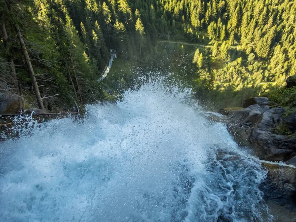 Escalada Stuibenfall Vía Ferrata Cerca Umhausen Otztal Tirol Austria —  Fotos de Stock