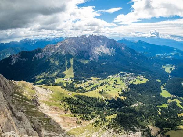 Escalade Sur Rotwand Masare Ferrata Dans Roseraie Des Dolomites Tyrol — Photo