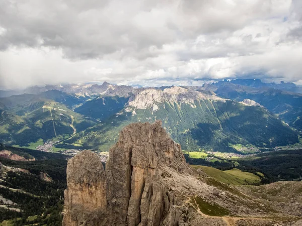 Climbing Rotwand Masare Ferrata Rose Garden Dolomites South Tyrol Italy — Stock Photo, Image