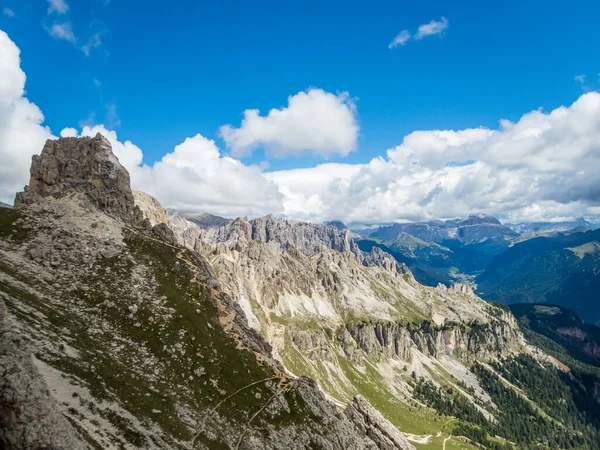 Klettersteige Der Rotwand Und Masare Rosengarten Den Dolomiten Südtirol Italien — Stockfoto
