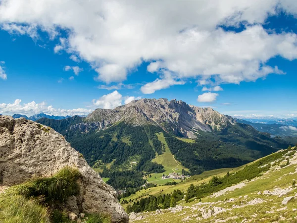 Wspinaczka Rotwand Mazare Ferrata Ogrodzie Różanym Dolomitach Południowy Tyrol Włochy — Zdjęcie stockowe