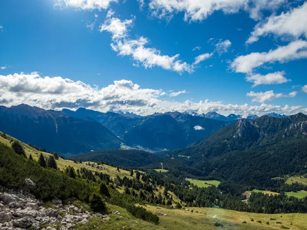Escalade Sur Rotwand Masare Ferrata Dans Roseraie Des Dolomites Tyrol — Photo