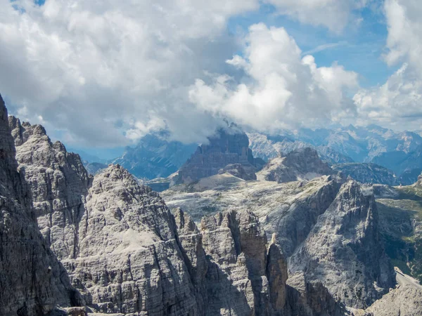 Climbing Rotwand Ferrata Sexten Dolomites South Tyrol Ιταλία — Φωτογραφία Αρχείου