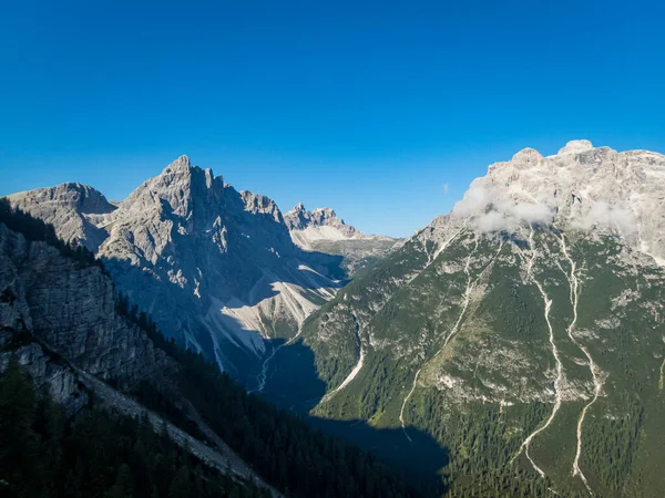 Escalada Rotwand Ferrata Perto Sexten Nas Dolomitas Tirol Sul Itália — Fotografia de Stock
