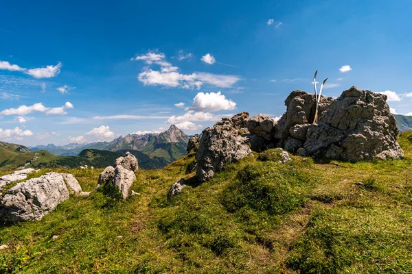 Vorarlberg Avusturya Daki Lechquellen Dağları Nda Warth Schrocken Yakınlarındaki Karhorn — Stok fotoğraf