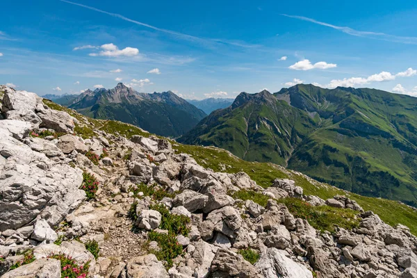 Vorarlberg Avusturya Daki Lechquellen Dağları Nda Warth Schrocken Yakınlarındaki Karhorn — Stok fotoğraf