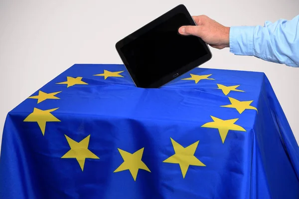 Voting Tablet Electronic Voting — Stock Photo, Image