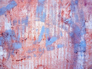 paslı metal, kırmızı mavi tarzı