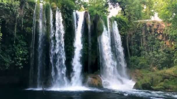 Cachoeira Duden Antalya Turquia Imagens Fps — Vídeo de Stock