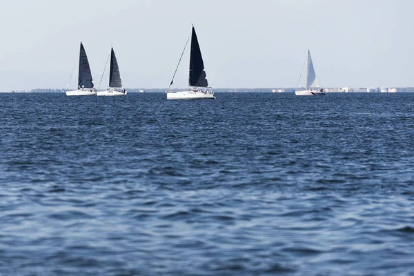 Izmir Turquía Septiembre 2017 Izmir Gulf Festival Hay Cuatro Veleros — Foto de Stock