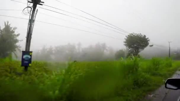 Reizen Indonesië Bali Eiland Een Regenachtige Dag Opname Van Een — Stockvideo