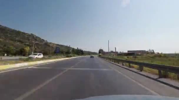 Gün Zaman Zaman Atlamalı Otoyol Saniye Görüntüleri Arabayla Önünden — Stok video