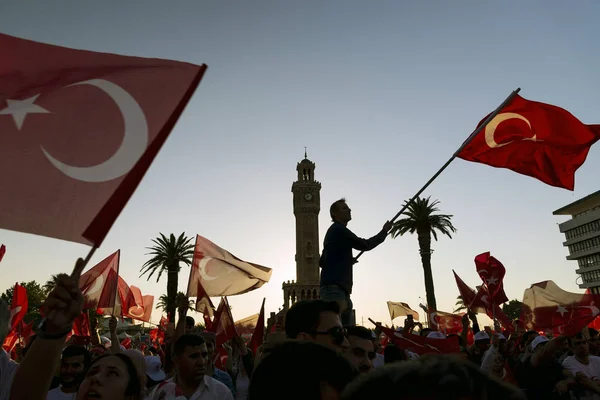 Izmir Turcja Czerwca 2018 Czerwca Dzień Demokracji Turcji Mieście Izmir — Zdjęcie stockowe