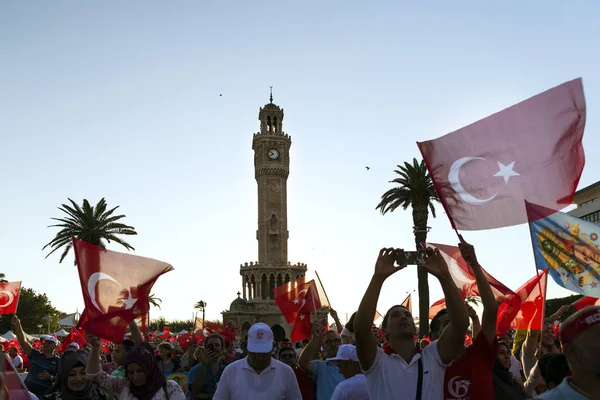 Izmir Turecko Června 2018 Červen Den Demokracie Turecku Izmir Lidé — Stock fotografie