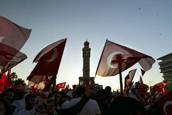 Izmir Turkiet Juni 2018 Juni Dag För Demokratin Turkiet Izmir — Stockfoto