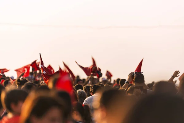 September Unabhängigkeitstag Von Izmir Gedrängte Menschen Auf Dem Platz Von — Stockfoto