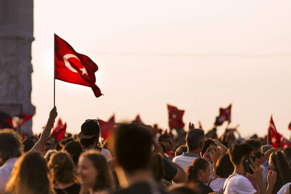 Zmir Eylül Bağımsızlık Günü Kalabalık Gündoğdu Meydanı Insanlarda Kalabalık Kişilerde — Stok fotoğraf