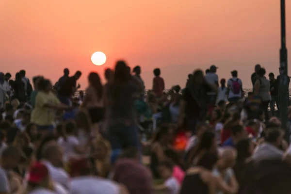 Izmir Truthahn September 2018 Sonnenuntergang Und Bevölkerung Izmir Und Abends — Stockfoto