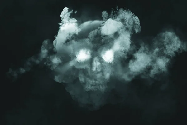 Skull Fog Illustration Dark Background — Stock Photo, Image