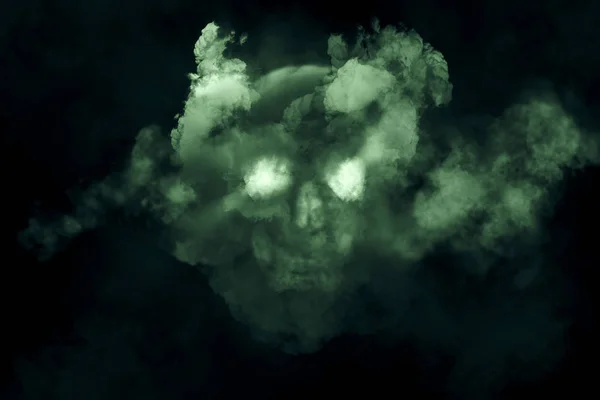 Koponya Köd Illusztráció Egy Sötét Háttér — Stock Fotó